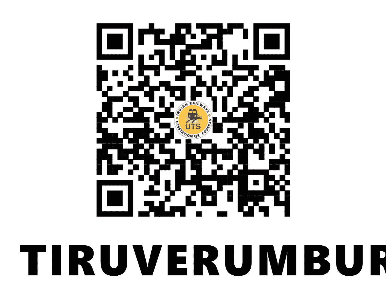 UTS QR Code for TIRUVERUMBUR - TRB - SR (TAMIL NADU)